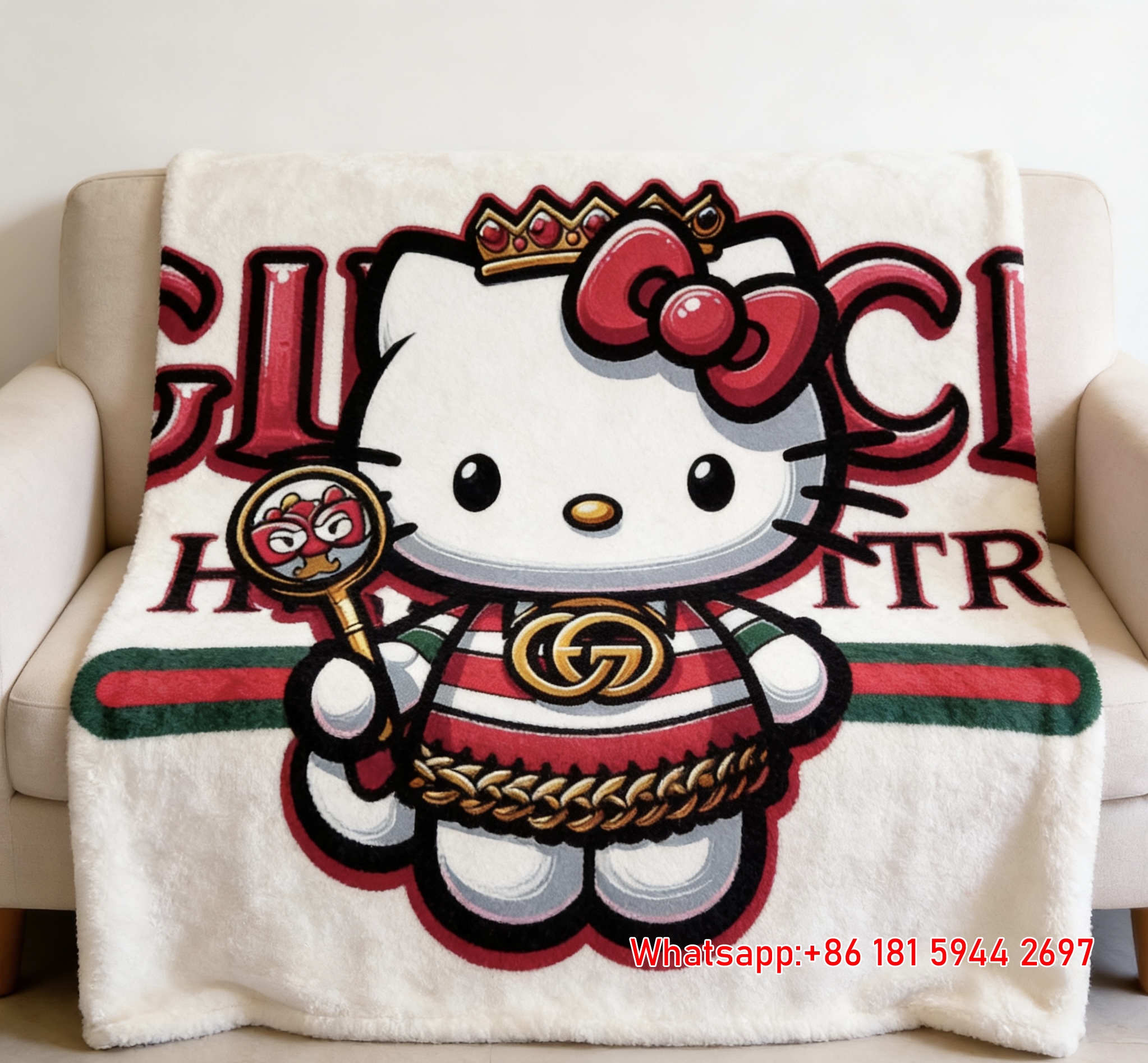Gucci x Hello Kitty Royal Throw Blankets IMG_2997